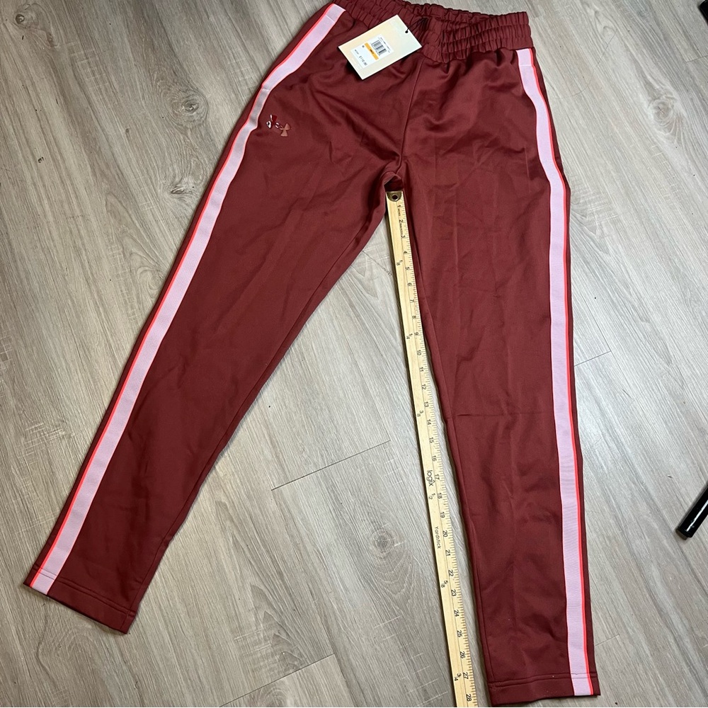 NWT Men’s Under Armour Athlete Recovery Maroon Joggers/ Sweatpants Sz‎ Small - Picture 15 of 16